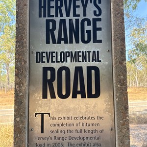 Monument to the sealing of the Harveys range developmental Road