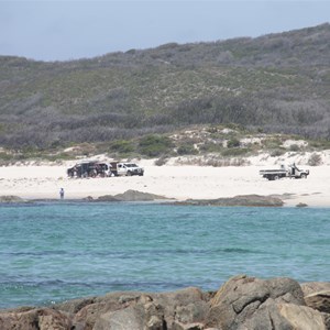 View of Soft Beach from rocks at Peaceful Bay