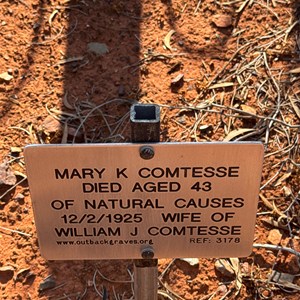 Grave of Mary K Comtesse