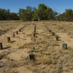 Only the stumps remain from the Shearers' quarters