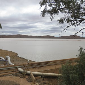 View west over reservoir