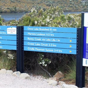 Signs at the start of the walk