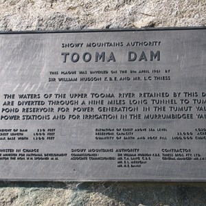 Tooma dam statistics