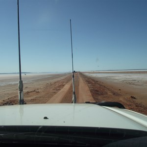 road across lake (no access)