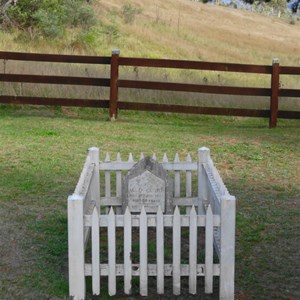 Grave of Alan Calder who died at Wonnangatta 27/12/1885 aged 64 years