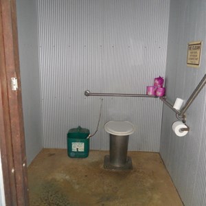 Typical DEC long drop toilet