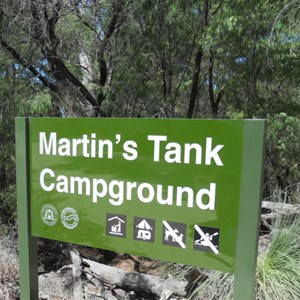 Martins Tank Campground - entrance sign
