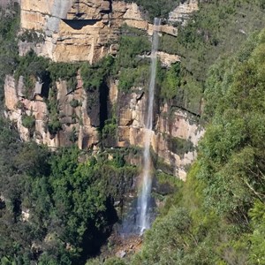 View of Bridal Veil Falls from start of walk