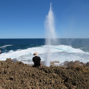 Spouting and spraying by the seaside