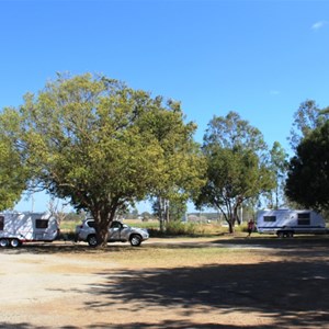 Part of the camping area at Gin Gin rest area