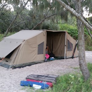 Inskip Point camping by the beach