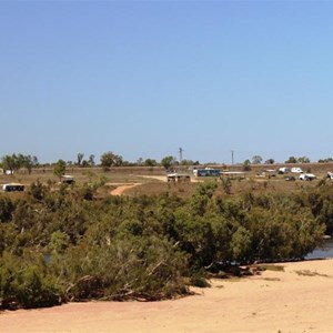 Macrossan free camping area viewed from the Flinders Highway