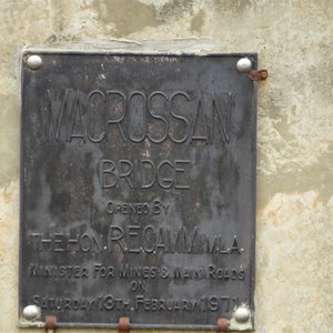 Bridge plaque -  now 50 years plus