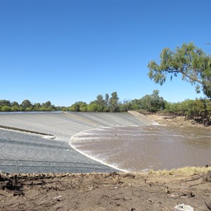 South over the weir