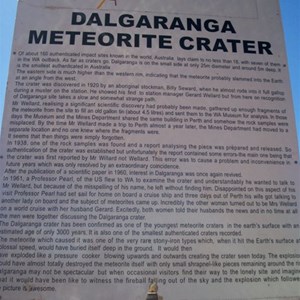 Sign at crater