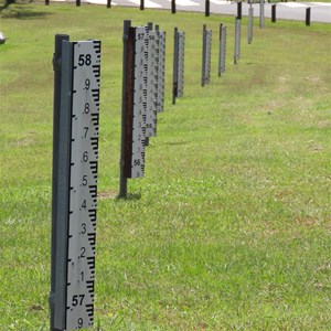 Staff gauges for floods