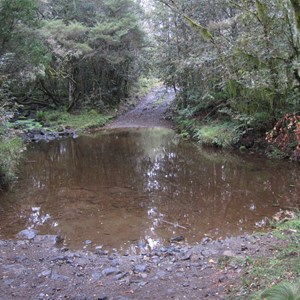 Creek on west side of campsite