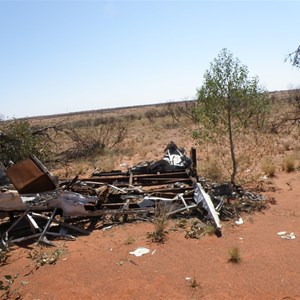 Caravan burnt out in 2012 bushfire