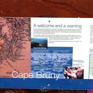 Signage at Cape Bruny lighthouse