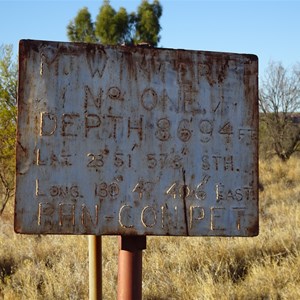 Bore and old airstrip site near Mt Winter