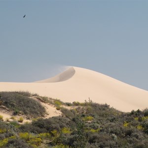 Sandspray at the dune crest