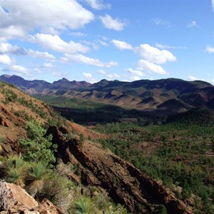 View from the range above Acraman Campgound - Flinders Ranges