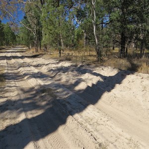 Sandy patch along the track