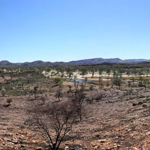 Panoramic view of Finke River from Mt Sonder Lookout