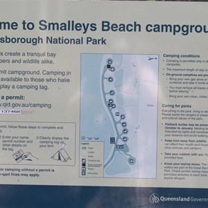 Sign showing camping spaces