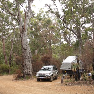 Typical of the campsites at Fernhook