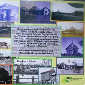 Historical information board at the camping area
