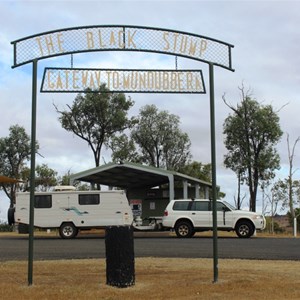The "Black Stump" and Driver Reviver facility at the rest area