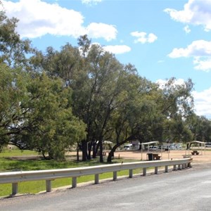 Approaching Blackall from Isisford. Camp is on the left.