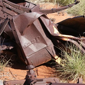 Wreck of the old Jeep - Anna Plains Track 