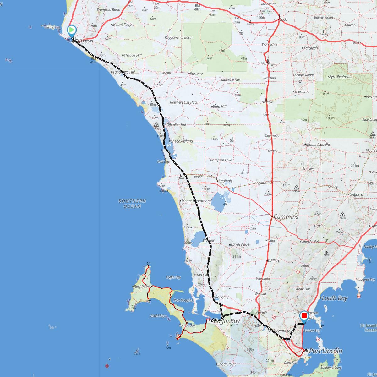 Elliston to Port Lincoln SA