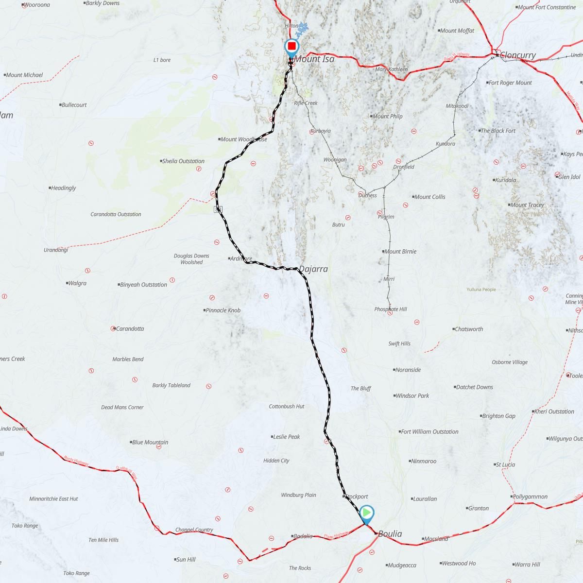 Boulia Qld to Mt Isa Qld via Dajarra 13/5/18 084703 QLD