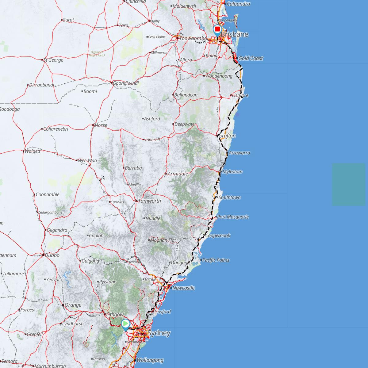 Sydney to Brisbane Pacific HWY NSW