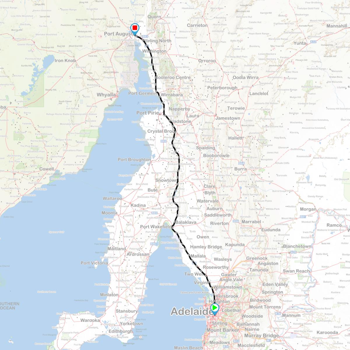 Adelaide to Port Augusta SA