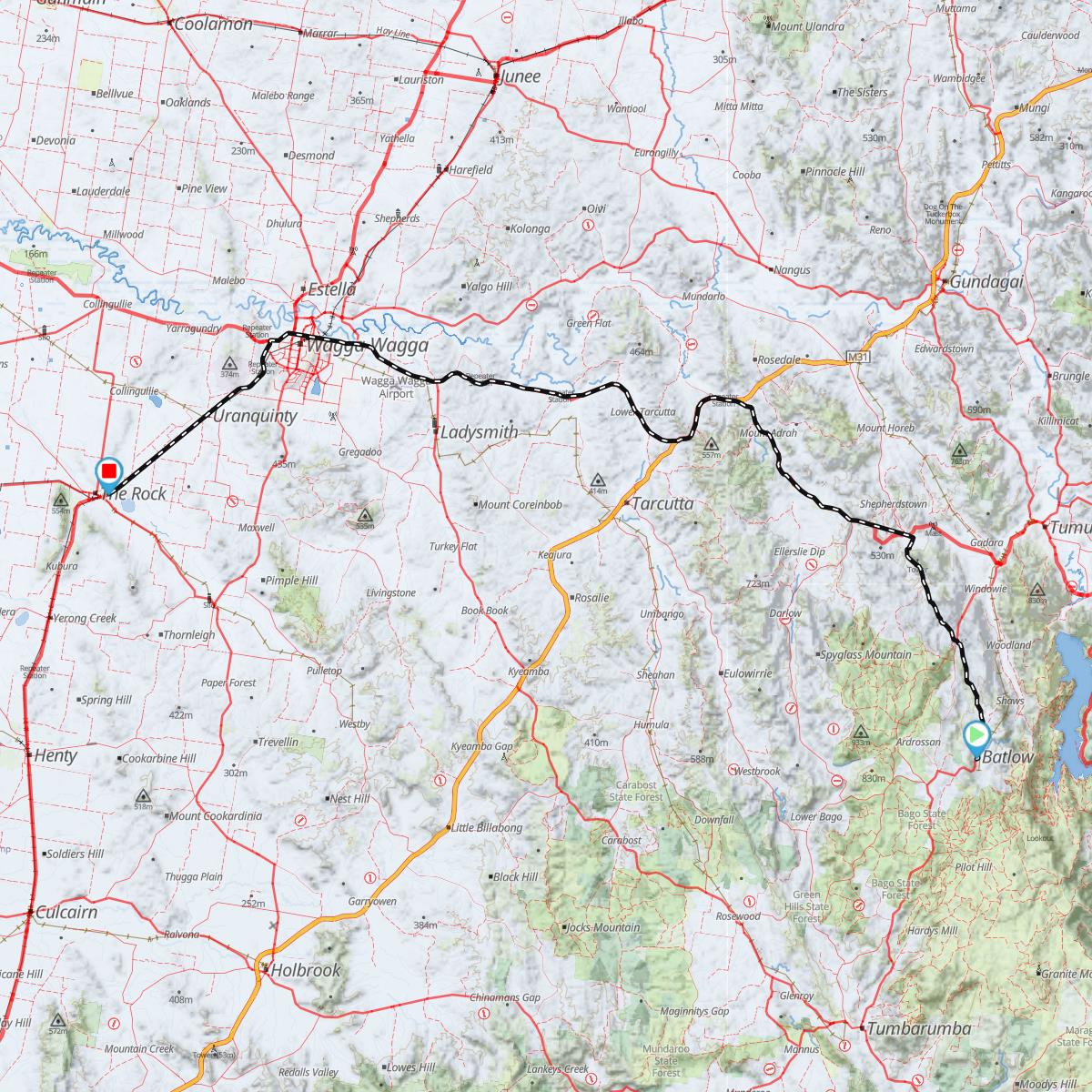 Batlow to The Rock NSW