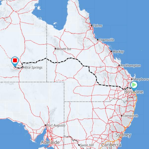Brisbane to Alice Springs QLD