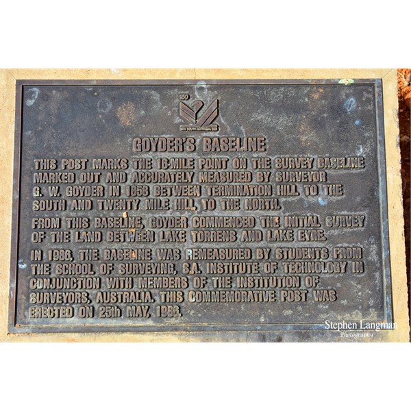 The brass plaque telling the story